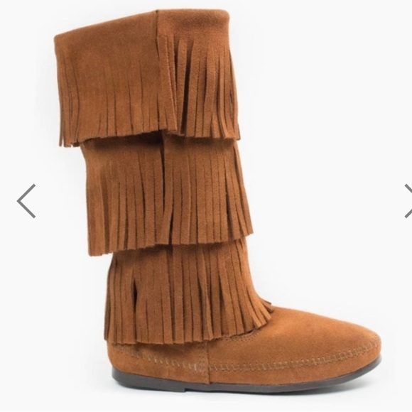 Minnetonka 3 Layer Fringe Boots (new in box) - Picture 2 of 6